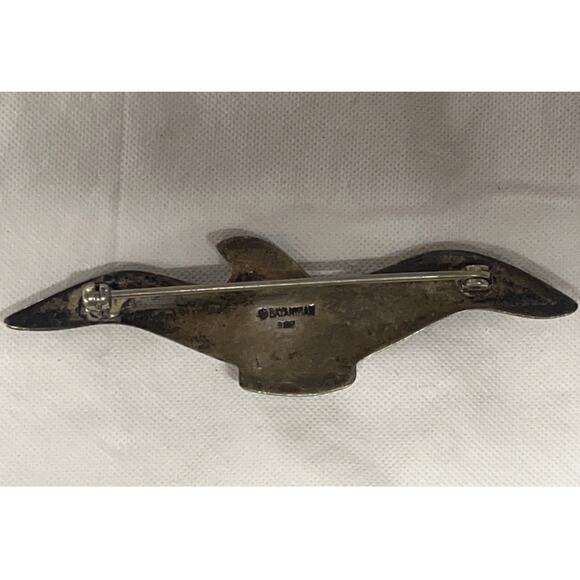 Vintage BAYANTHAN Silver Abstract Pin / Brooch Silver 925, Jewelry Collectible - Picture 2 of 10